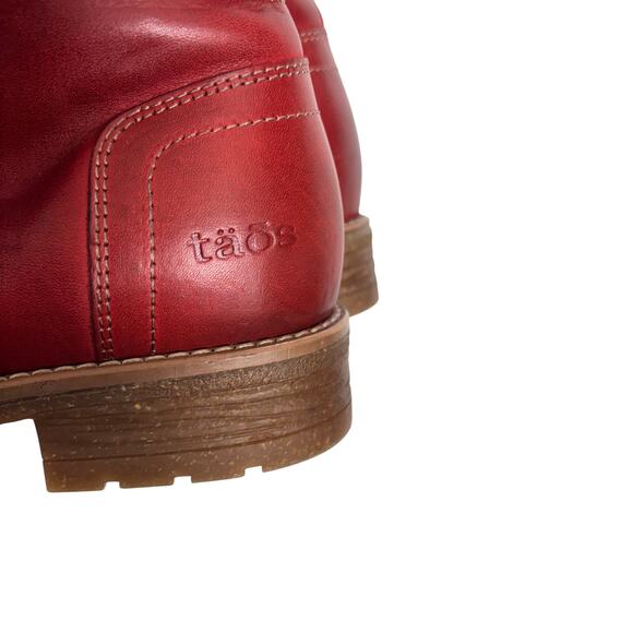 Taos Alpine Red Leather Hiker Boots Ankle Booties Comfort US 8.5 EU 39 - Picture 9 of 11